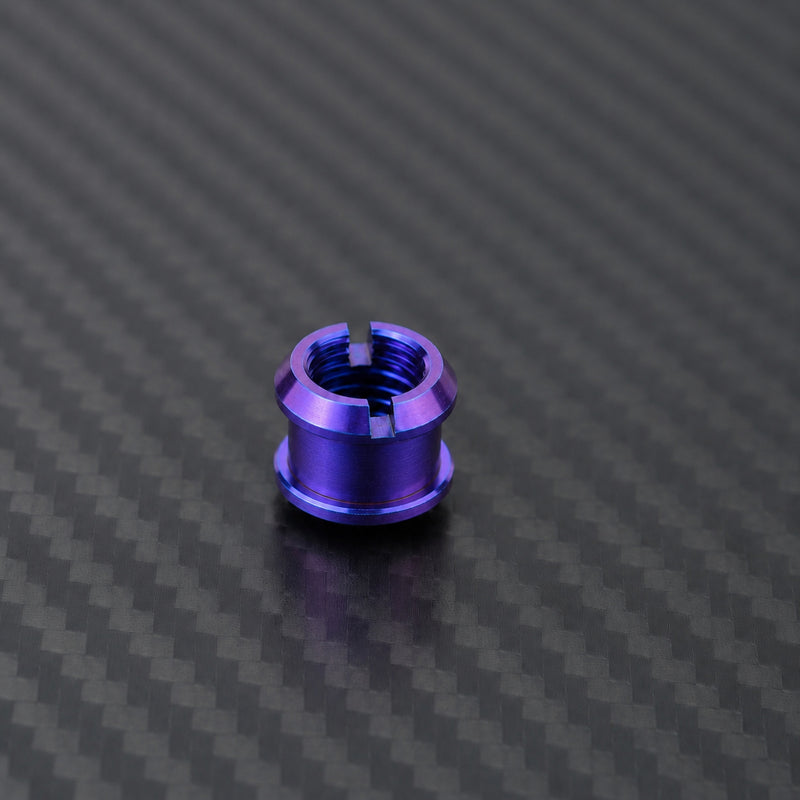M8 x 10 Titanium Double Chainring Bolt Set - Blue Purple