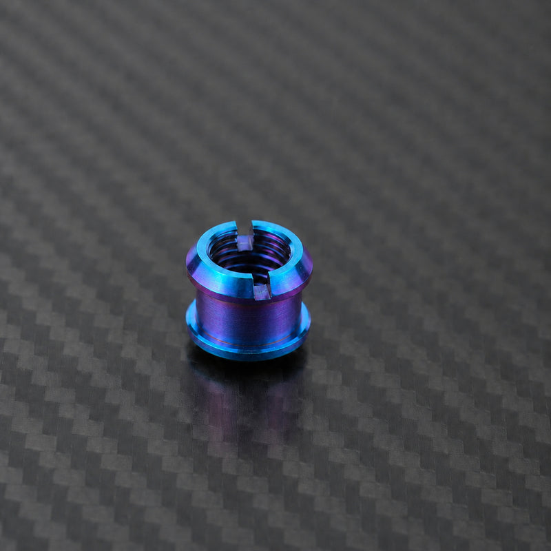 M8 x 10 Titanium Double Chainring Bolt Set - Burnt Blue