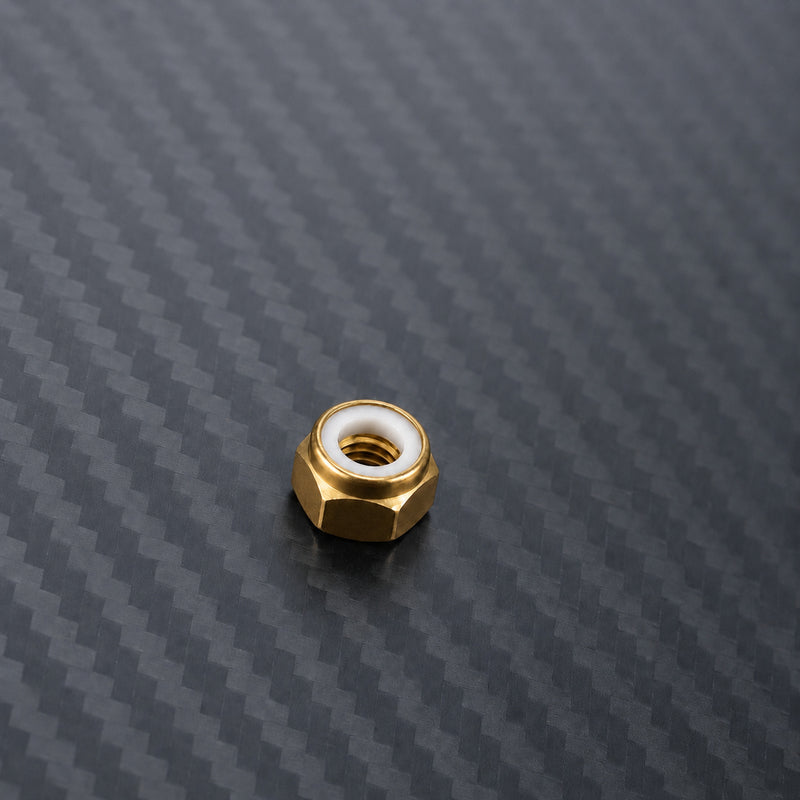 M8 Titanium Nylon Lock Nut - Gold