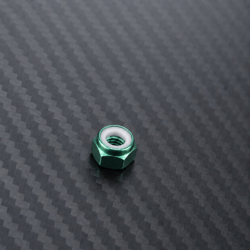 M6 Titanium Nylon Lock Nut - Green