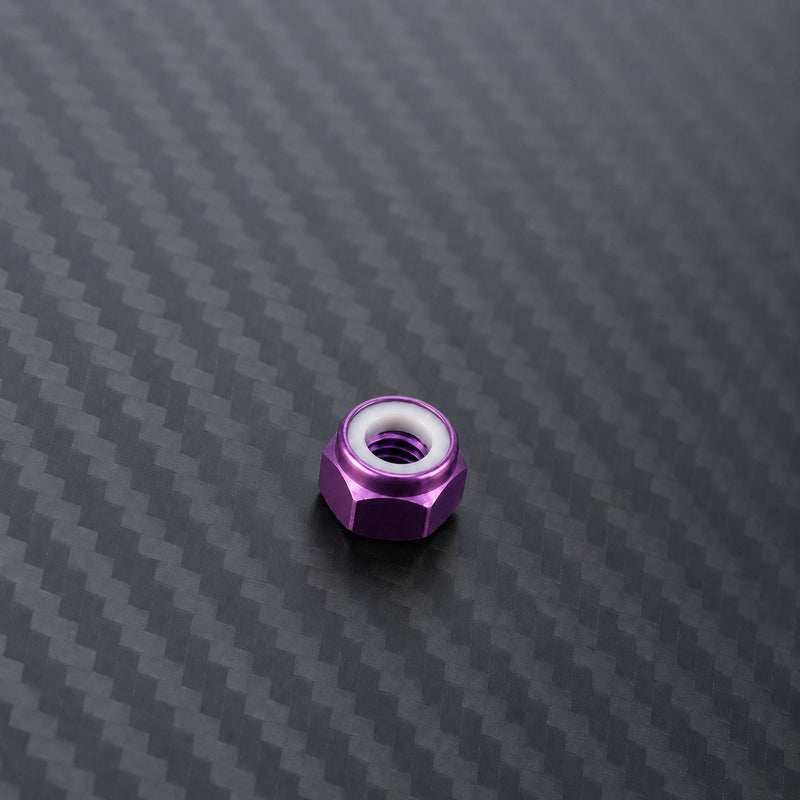 M8 Titanium Nylon Lock Nut - Purple