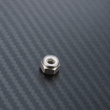 M8 Titanium Nylon Lock Nut - Raw Titanium