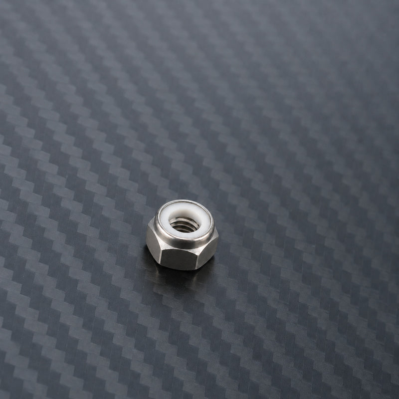 M5 Titanium Nylon Lock Nut - Raw Titanium