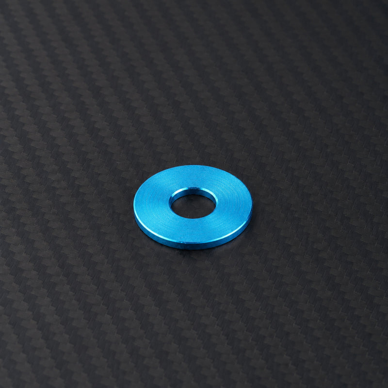M5 Titanium Flat Washer - Aqua Blue