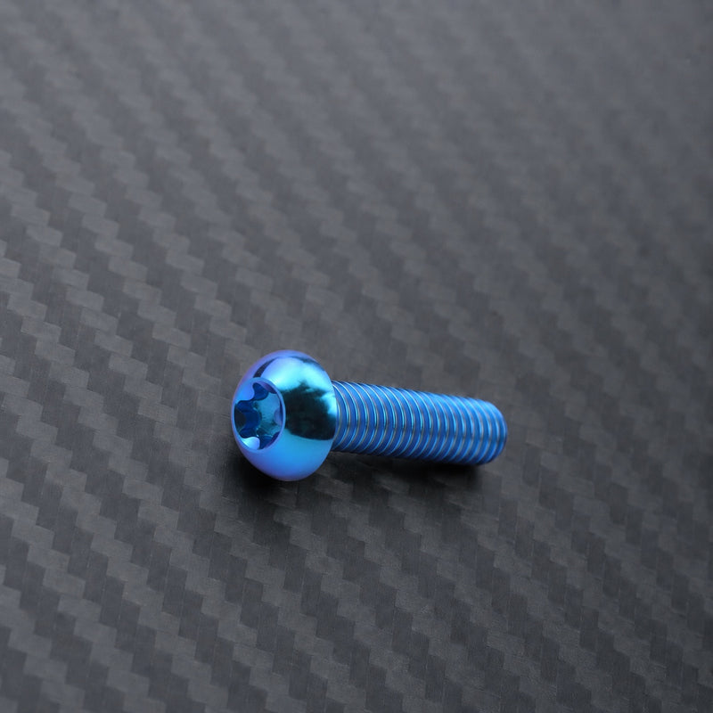 M5 Titanium Bottle Cage Bolt Set (12mm) - Aqua Blue