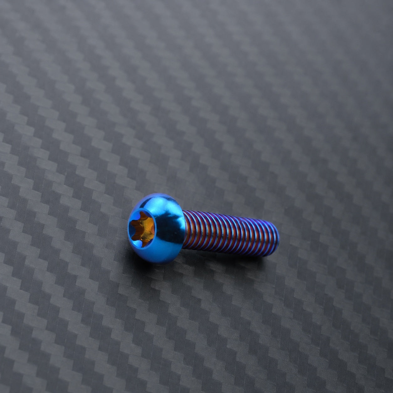 M8 Titanium Button Head Bolt – Burnt Blue