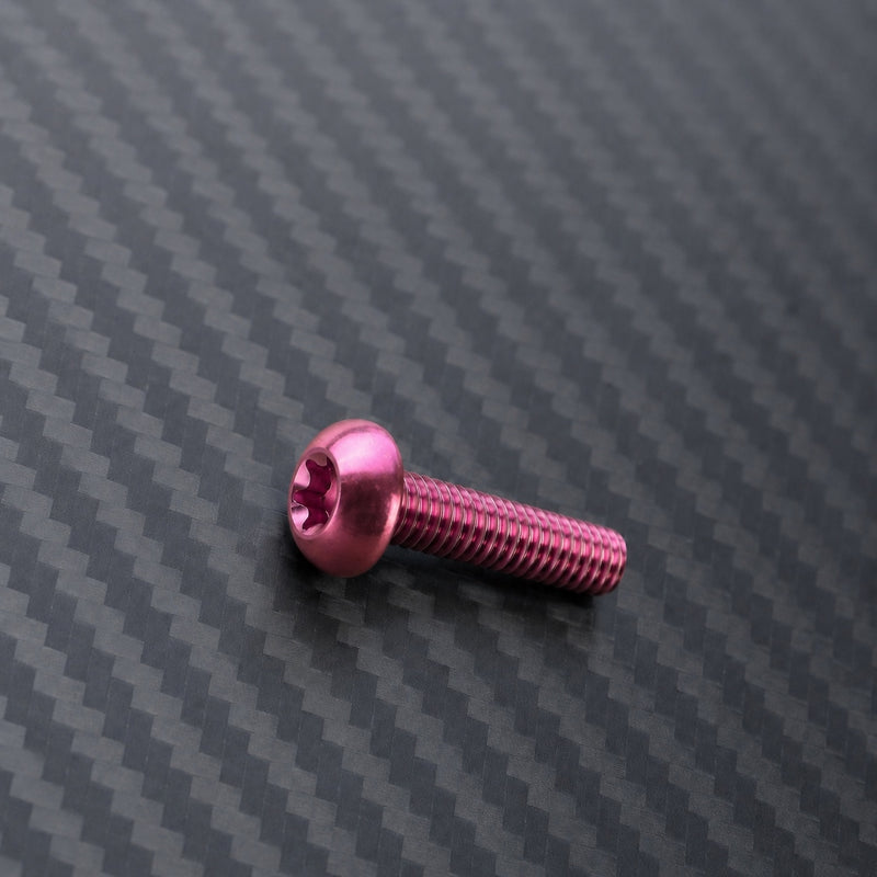 M5 Titanium Bottle Cage Bolt Set (12mm) - Champagne Pink