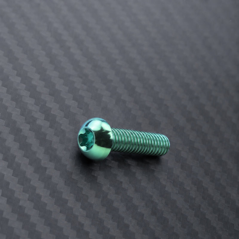 M5 Titanium Bottle Cage Bolt Set (12mm) - Green