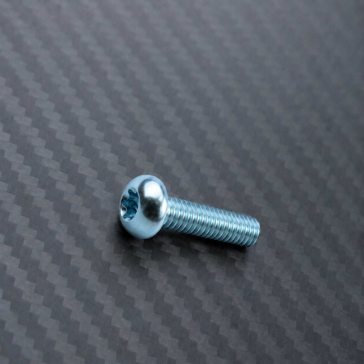 M8 Titanium Button Head Bolt – Ice Blue