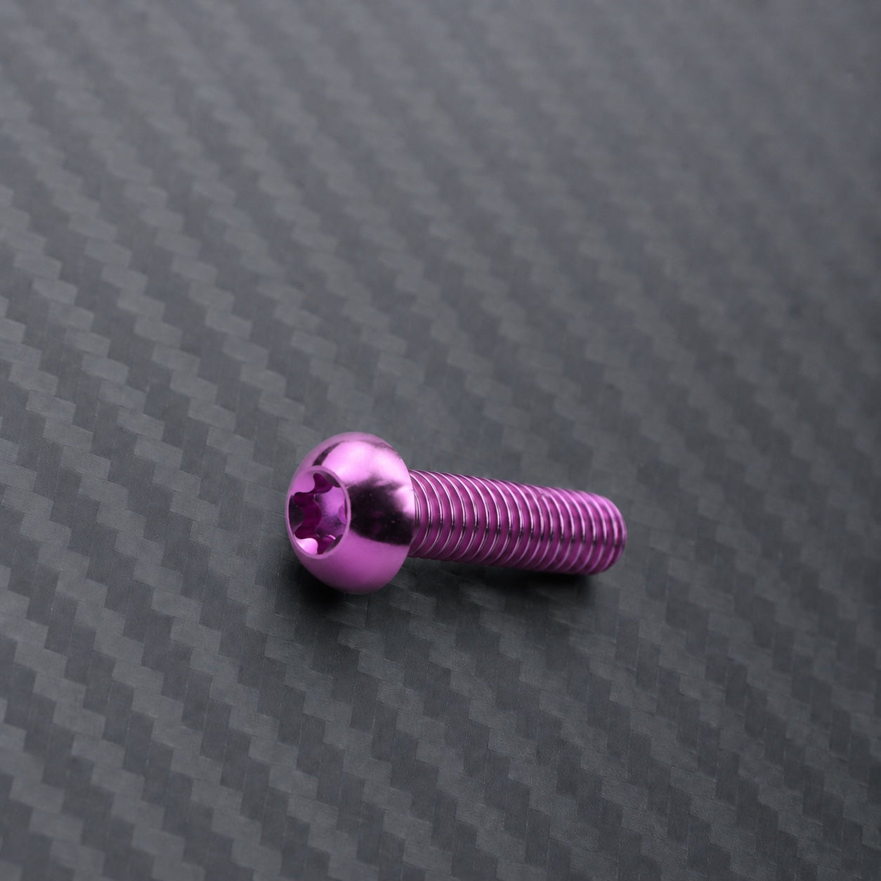 M8 Titanium Button Head Bolt – Magenta