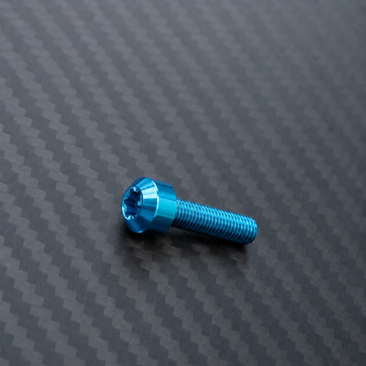 M10 Titanium Dome Head Bolt – Pitch 1.5 – Aqua Blue
