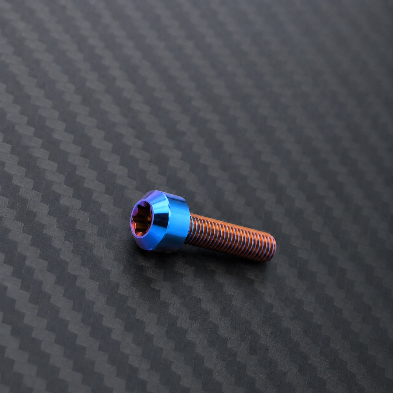 M10 Titanium Dome Head Bolt – Pitch 1.5 – Burnt Blue