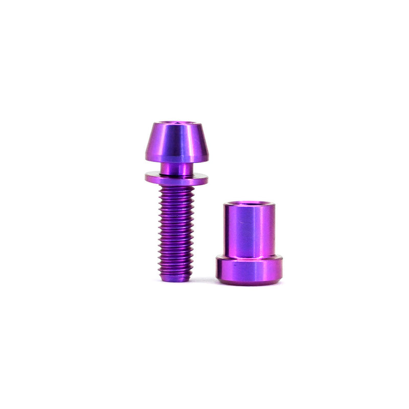 M5 Titanium Stem Clamp Bolt Set - Purple