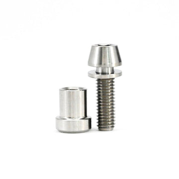 M5 Titanium Stem Clamp Bolt Set - Raw