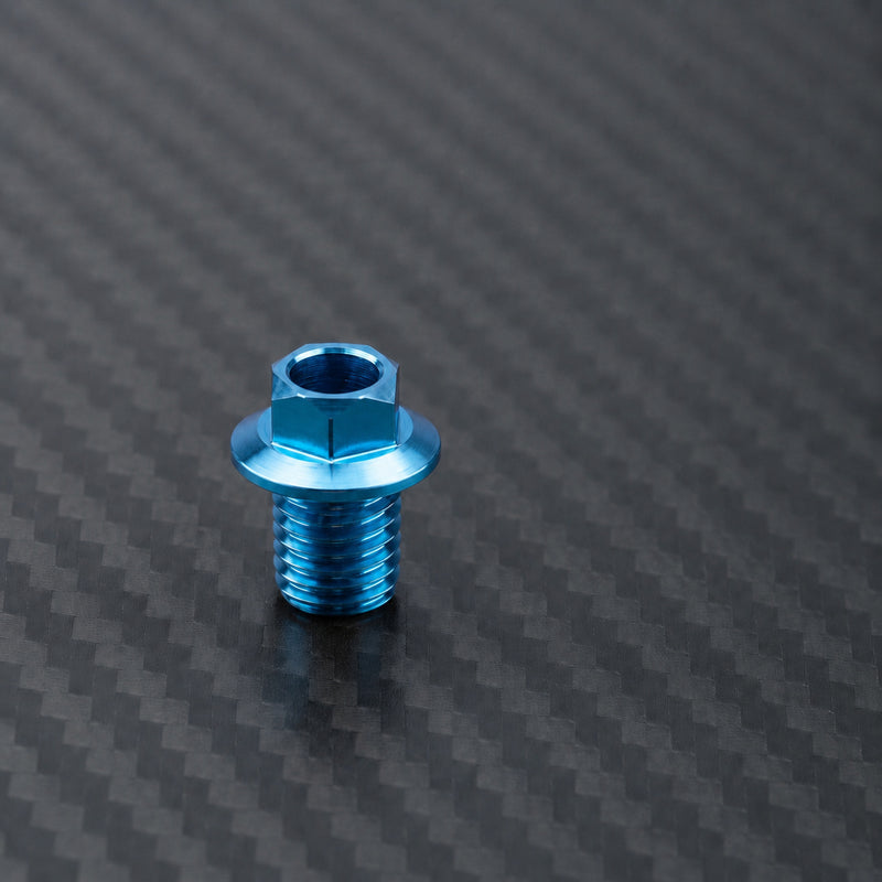 Titanium Brake Hose Bolt M9 Coarse for Shimano Road - Aqua Blue