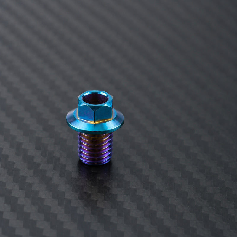 Titanium Brake Hose Bolt M9 Coarse for Shimano Road - Burnt Blue