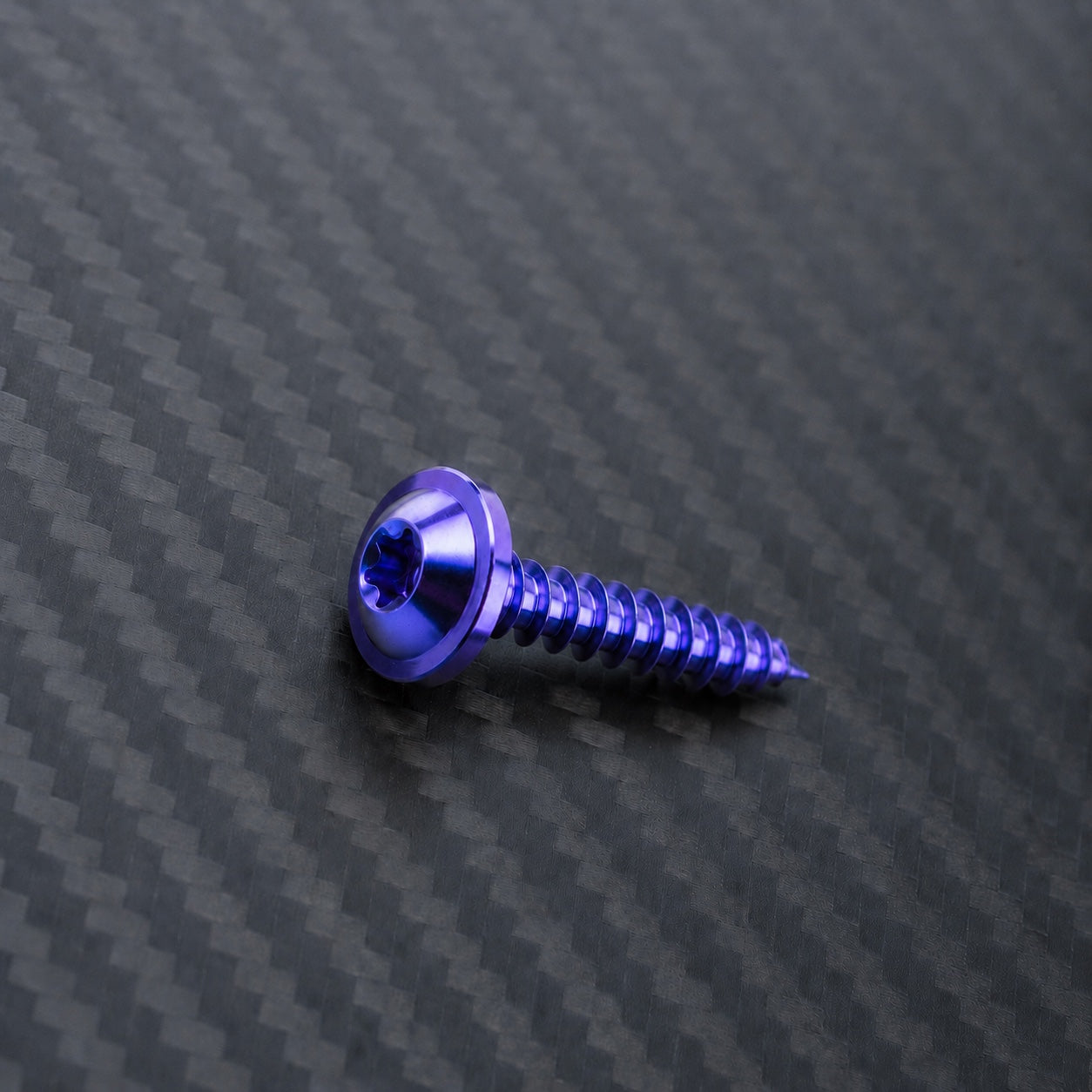 M6 Titanium Flanged Button Head Self-Tapping Screw – Blue Purple