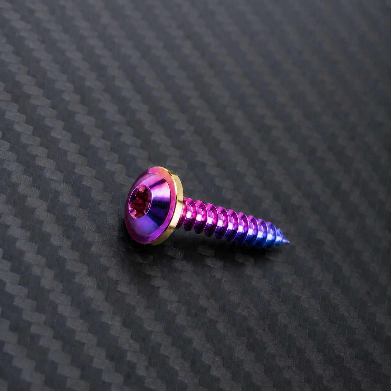 M6 Titanium Flanged Button Head Self-Tapping Screw – Candy Gloss