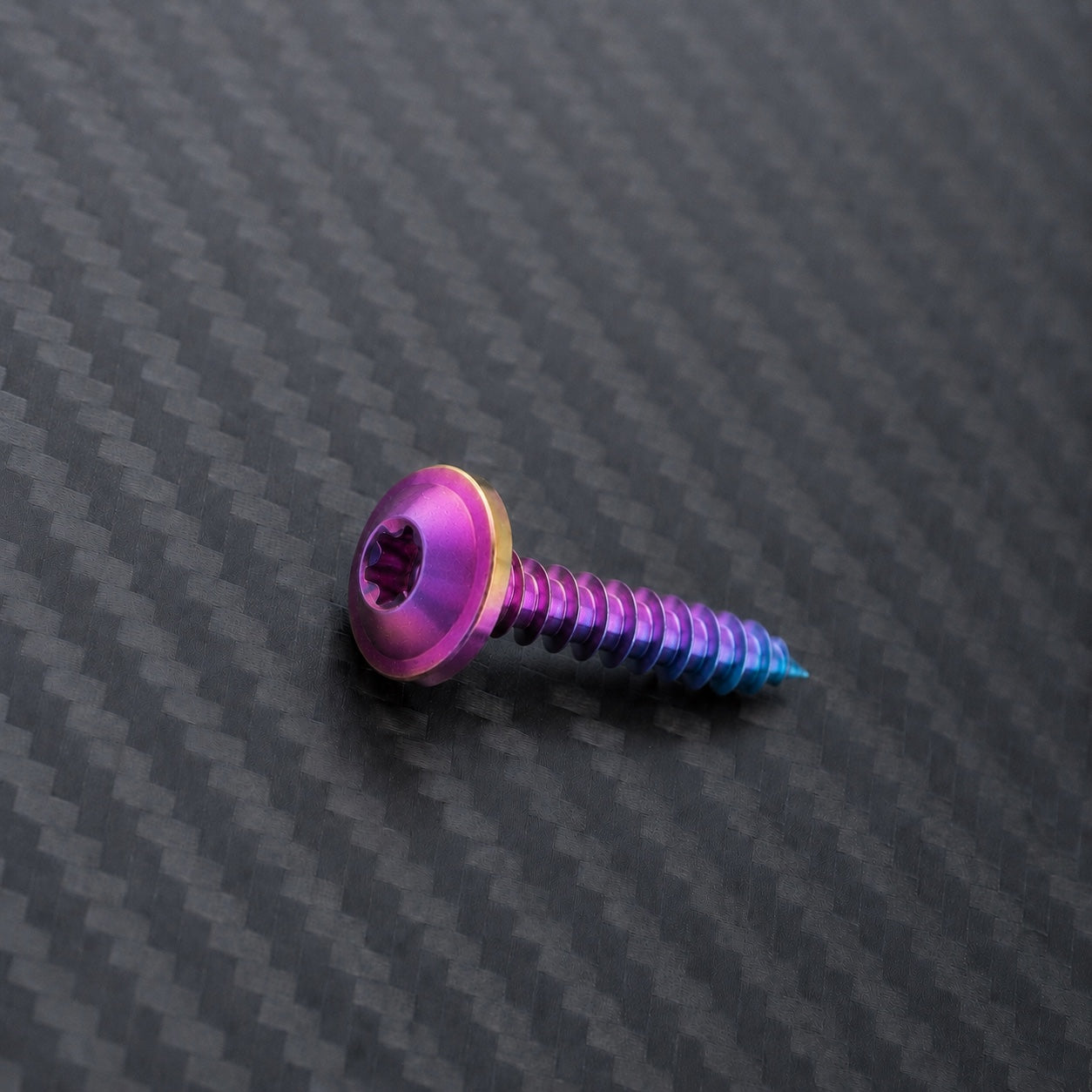 M6 Titanium Flanged Button Head Self-Tapping Screw – Candy Matte