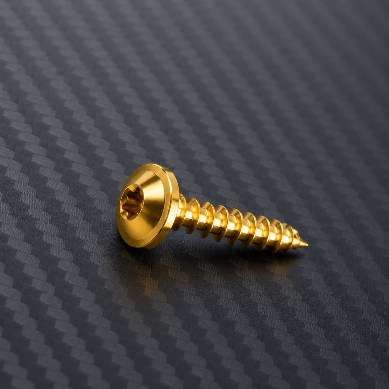 M6 Titanium Flanged Button Head Self-Tapping Screw – Gold