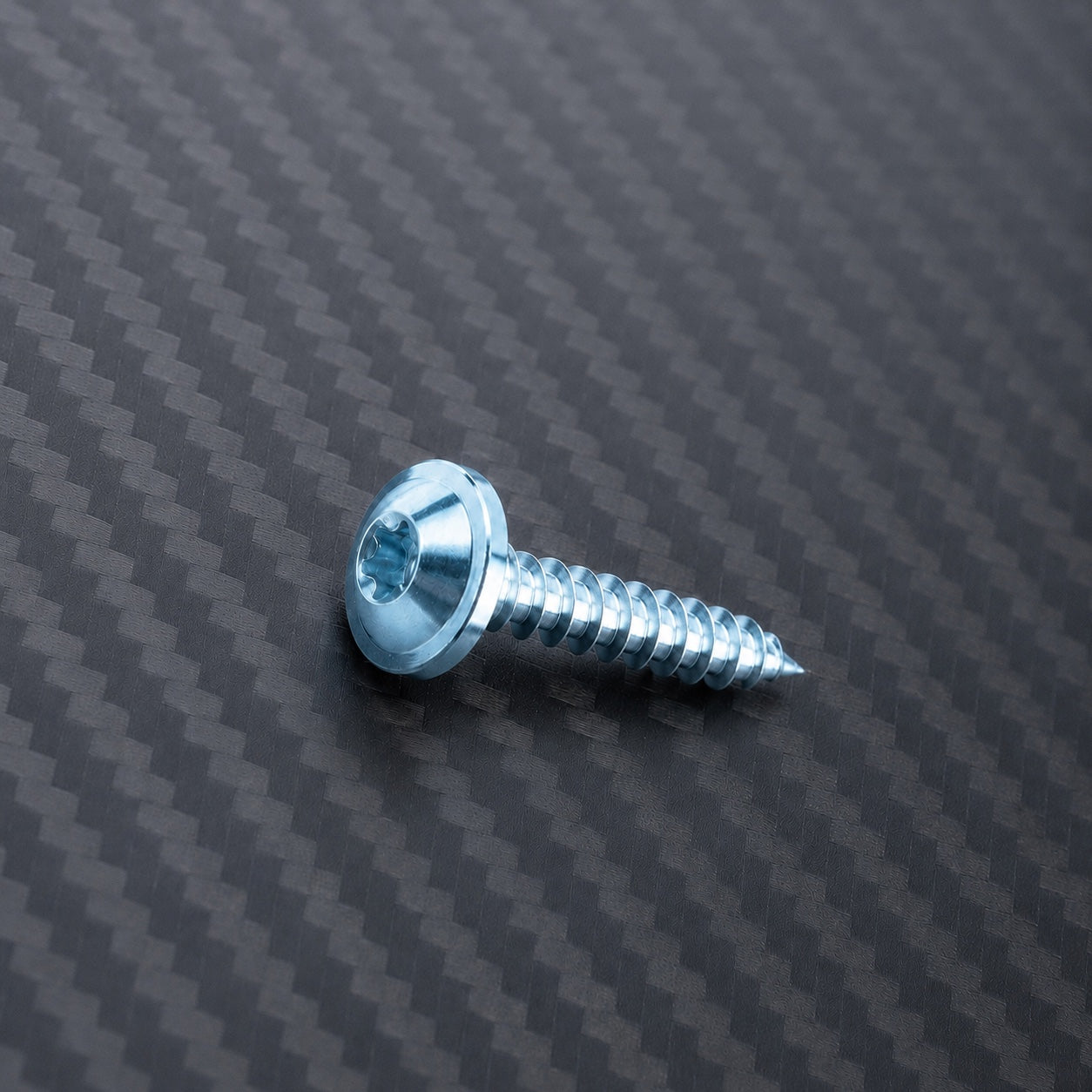 M6 Titanium Flanged Button Head Self-Tapping Screw – Ice Blue