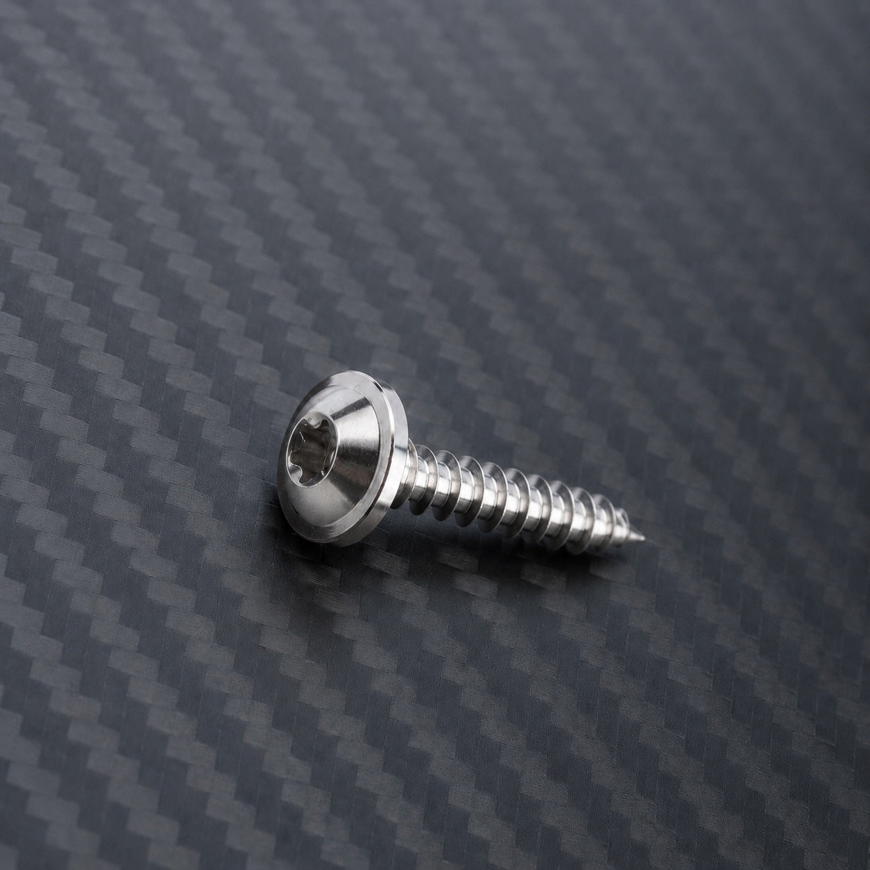 M6 Titanium Flanged Button Head Self-Tapping Screw – Raw Titanium