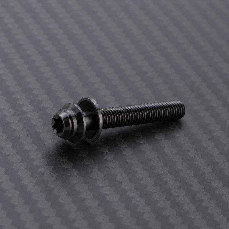 Titanium Flat Mount Caliper Bolt Hardware - Black