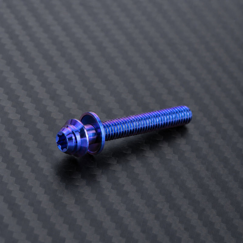 Titanium Flat Mount Caliper Bolt Hardware - Blue Purple