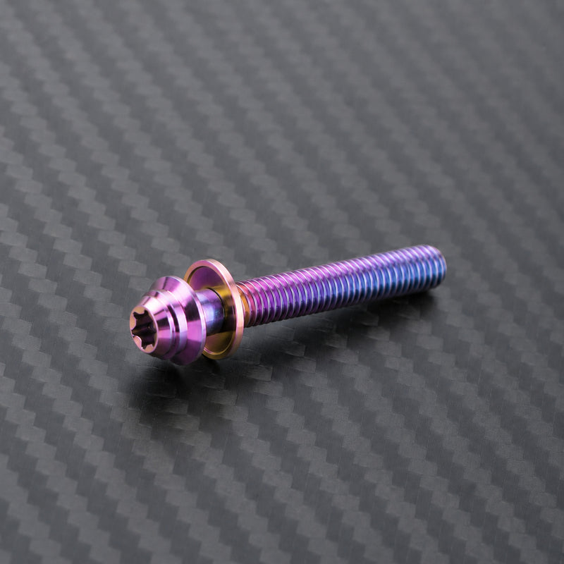 Titanium Flat Mount Caliper Bolt Hardware - Candy Gloss