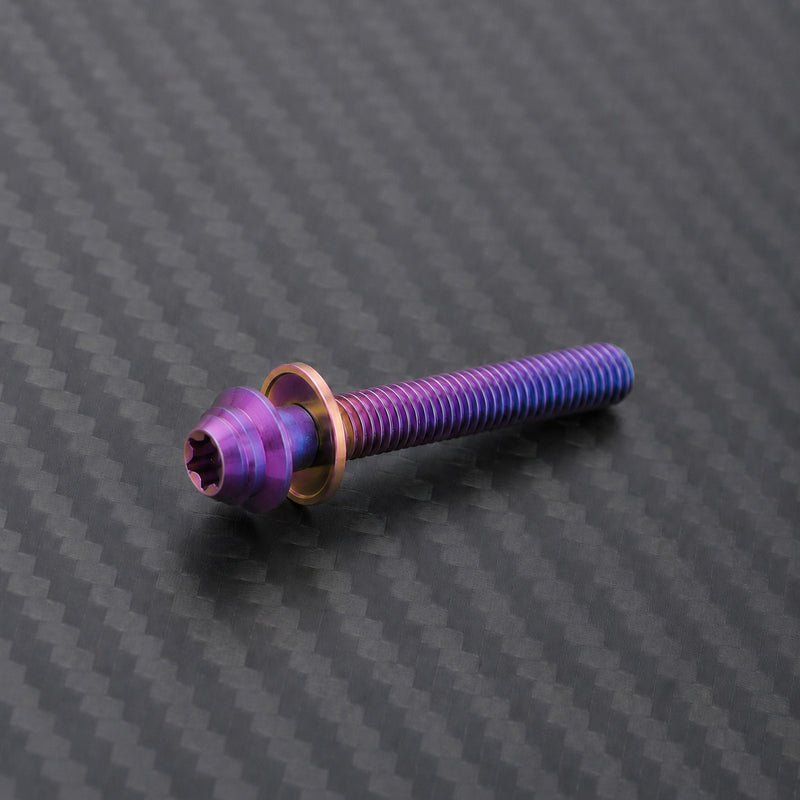 Titanium Flat Mount Caliper Bolt Hardware - Candy Matte