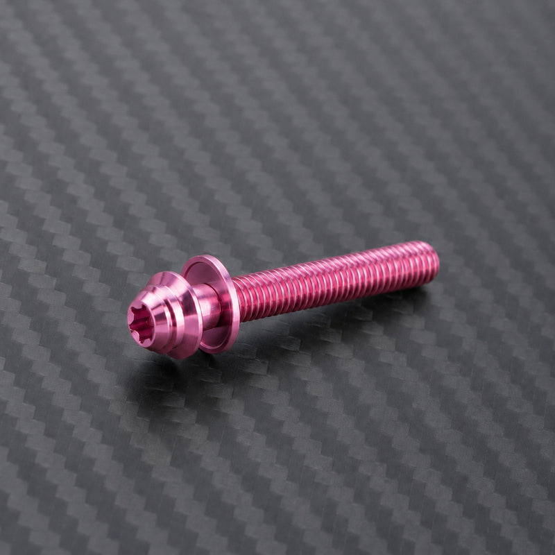 Titanium Flat Mount Caliper Bolt Hardware - Champagne Pink