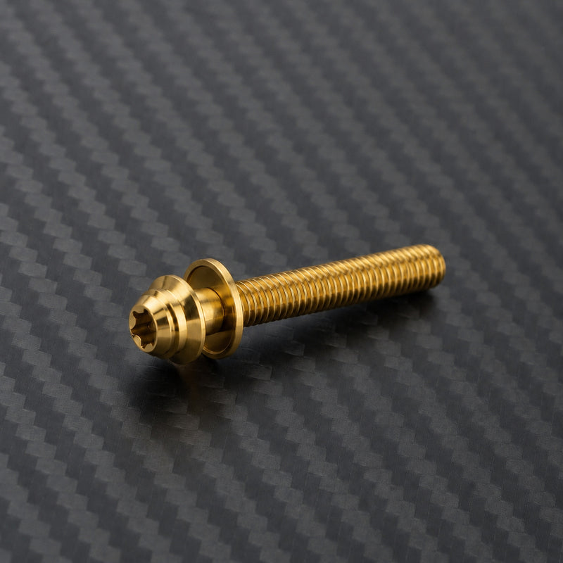 Titanium Flat Mount Caliper Bolt Hardware - Gold