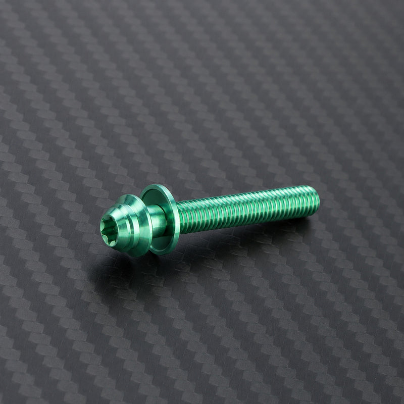 Titanium Flat Mount Caliper Bolt Hardware - Green