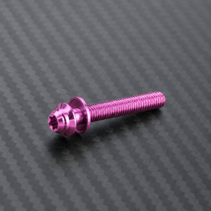 Titanium Flat Mount Caliper Bolt Hardware - Magenta