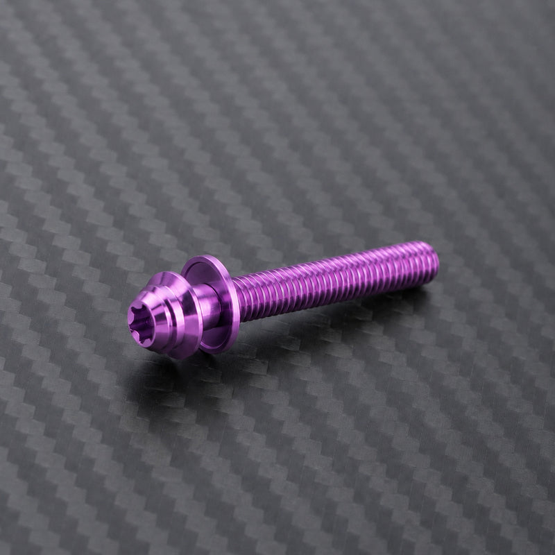 Titanium Flat Mount Caliper Bolt Hardware - Purple