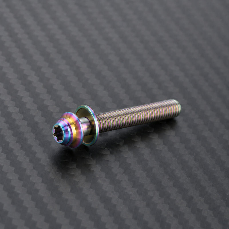 Titanium Flat Mount Caliper Bolt Hardware - Rainbow