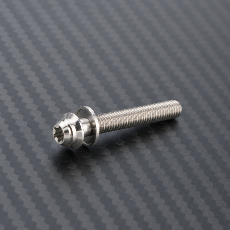 Titanium Flat Mount Caliper Bolt Hardware - Raw Titanium