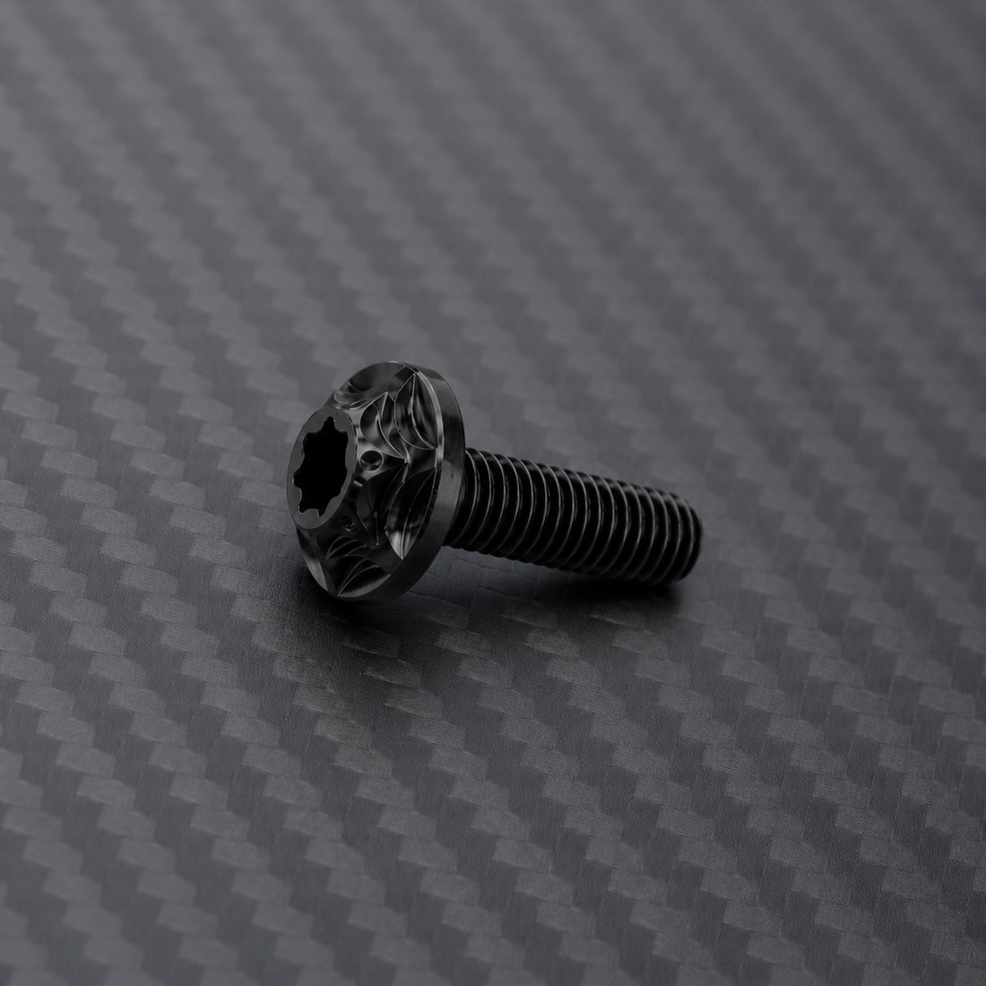 M8 Titanium Scalloped Flange Button Head Bolt – Raw Titanium