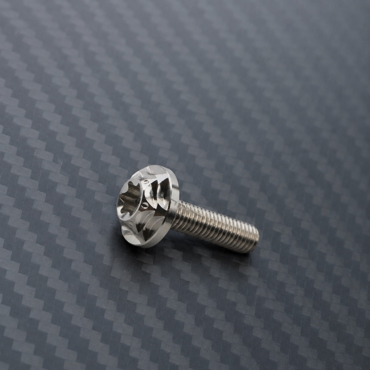 M8 Titanium Scalloped Flange Button Head Bolt – Raw Titanium