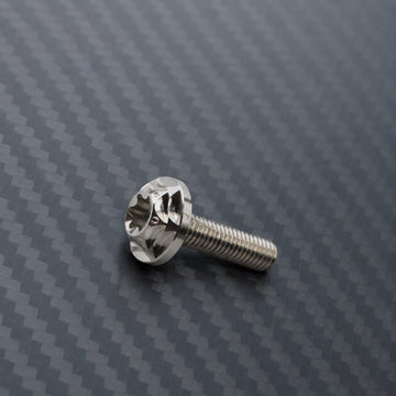 M8 Titanium Scalloped Flange Button Head Bolt – Raw Titanium