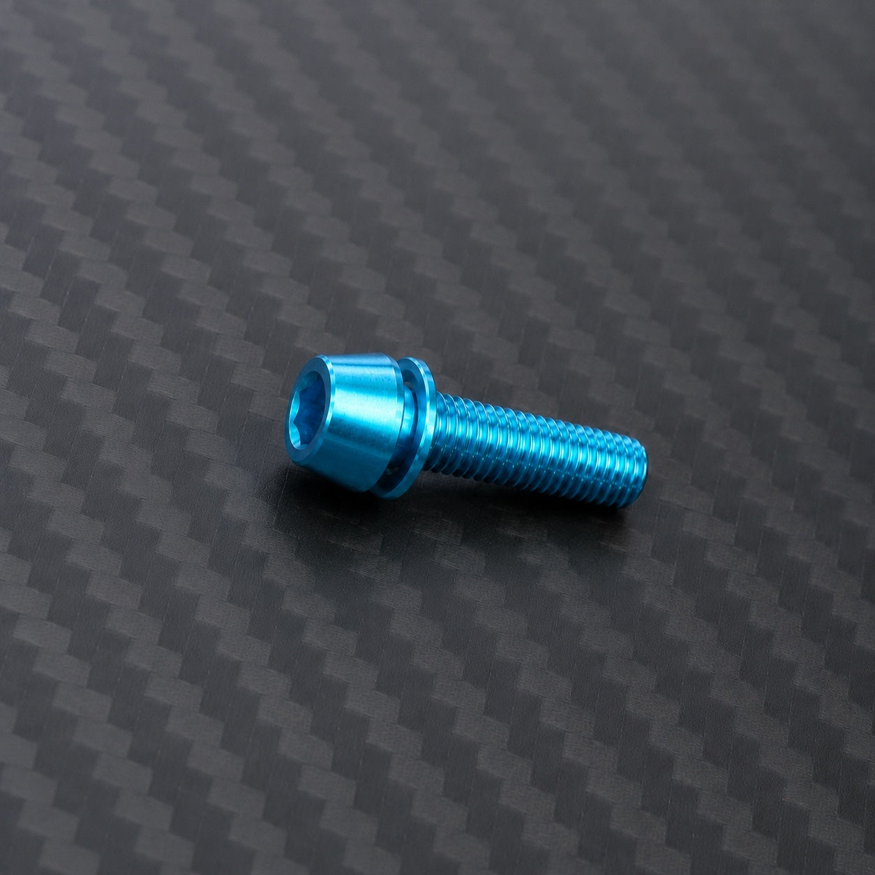 M5 Titanium Tapered Socket Cap Bolt – With Washer – Aqua Blue