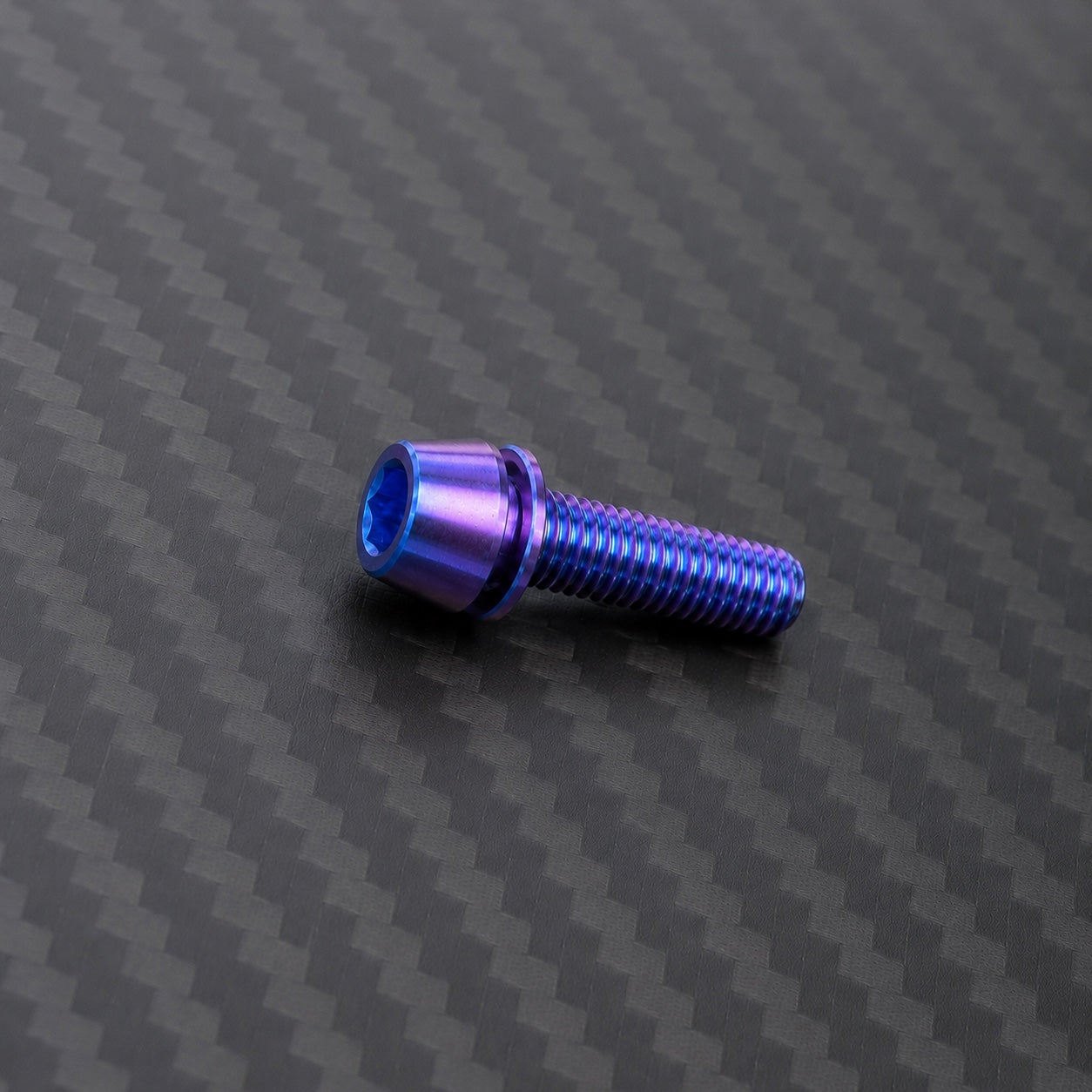 M5 Titanium Tapered Socket Cap Bolt – With Washer – Blue Purple