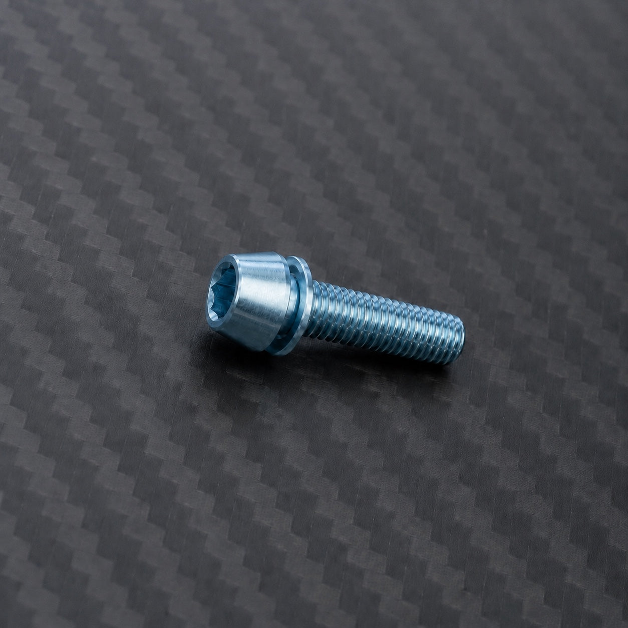 M5 Titanium Tapered Socket Cap Bolt – With Washer – Ice Blue