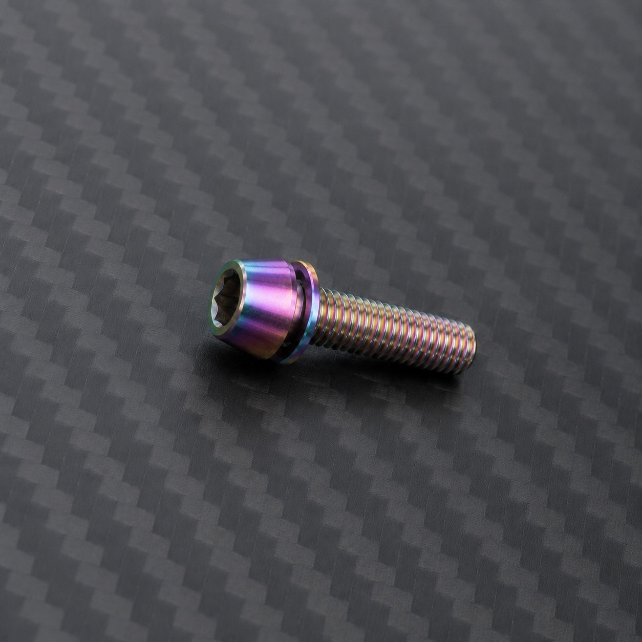 M5 Titanium Tapered Socket Cap Bolt – With Washer – Rainbow