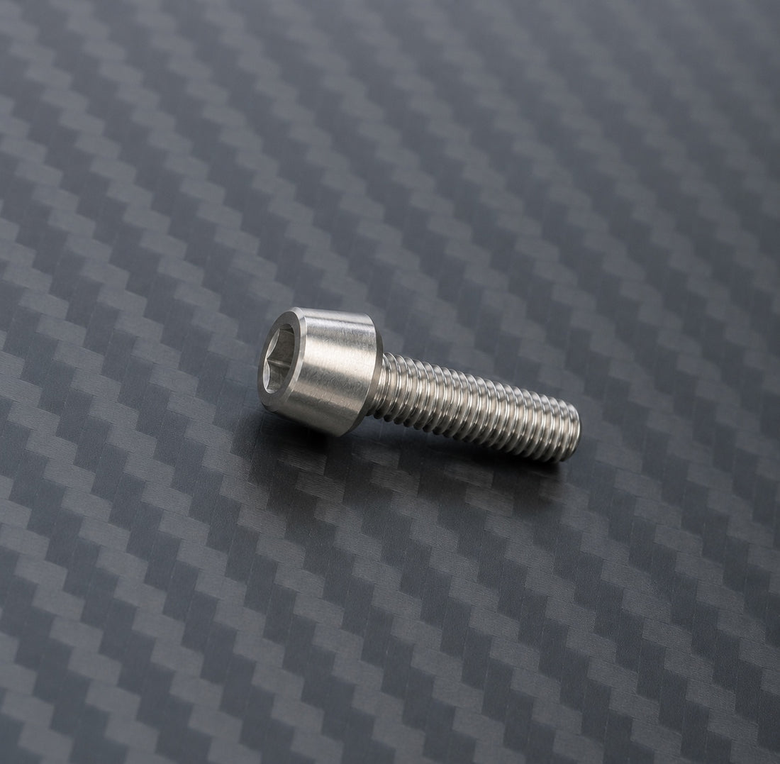 M8 Titanium Tapered Socket Cap Bolt – Raw Titanium