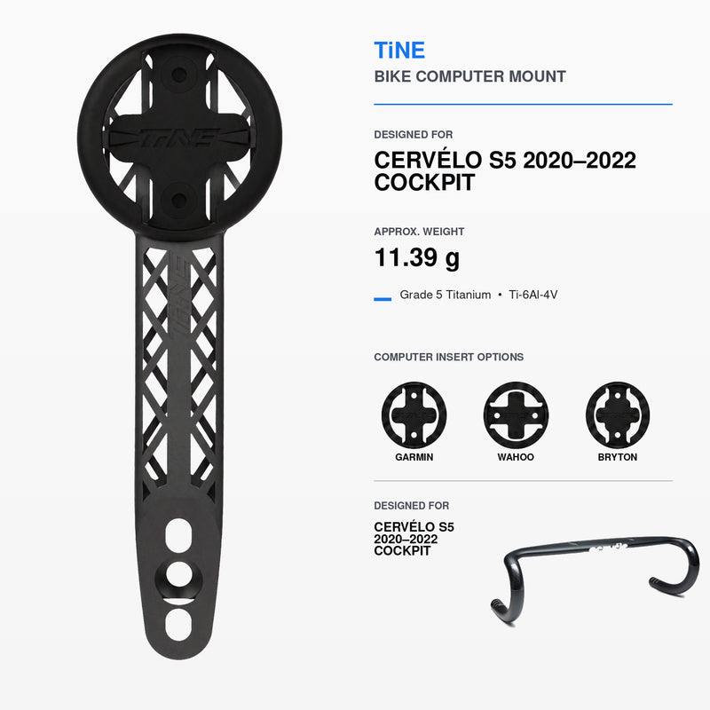 Titanium Computer Mount for Cervélo S5, Soloist & R5