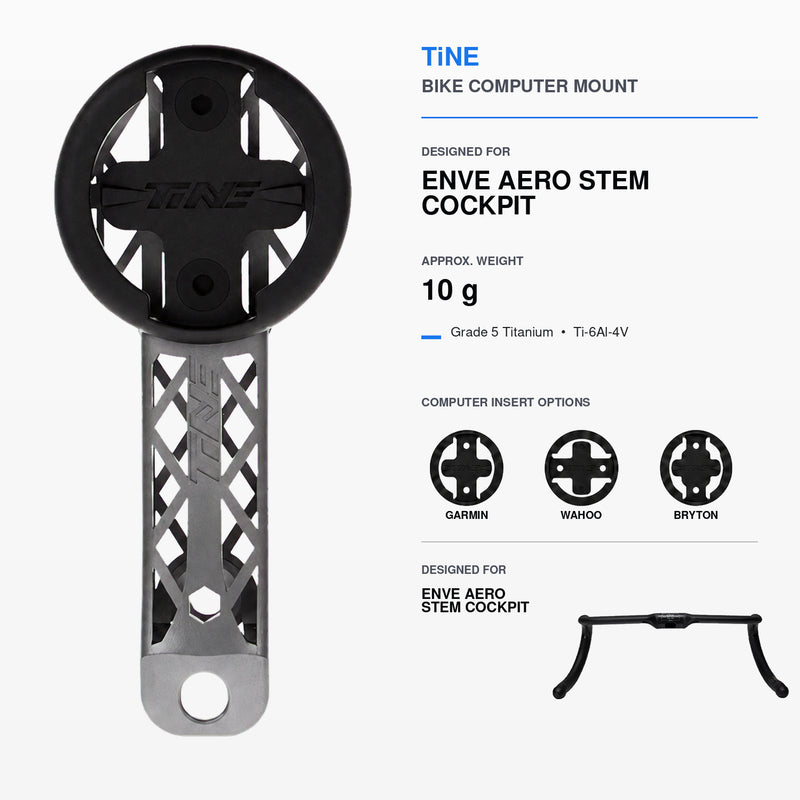 Titanium Computer Mount for ENVE Aero Stem & SES Bars