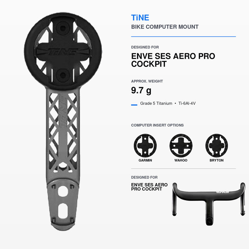 Titanium Computer Mount for ENVE Aero Stem & SES Bars