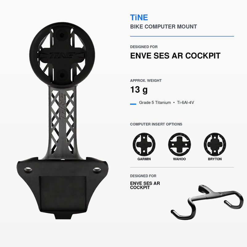 Titanium Computer Mount for ENVE Aero Stem & SES Bars