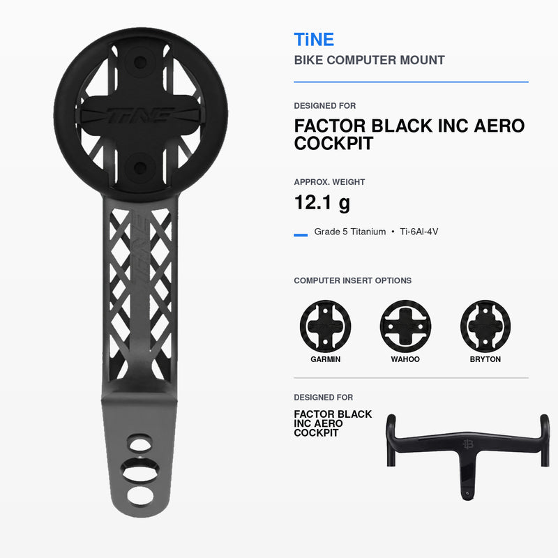 Titanium Computer Mount for Factor Black Inc & ONE
